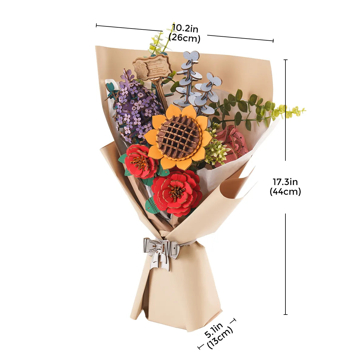 Wooden Flower Bouquet DIY Model Kit