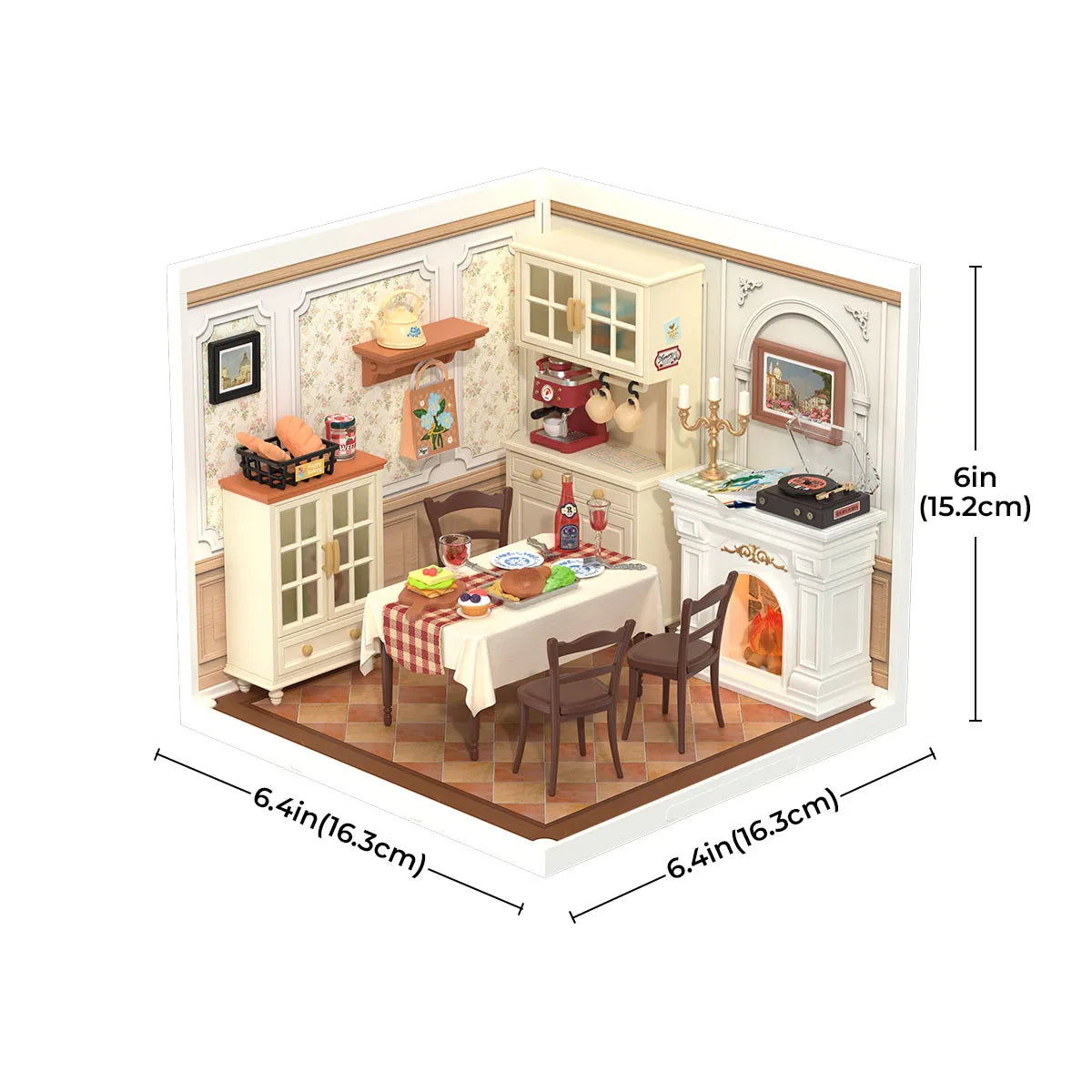 Warm Dining Room - DIY Miniature House Kit