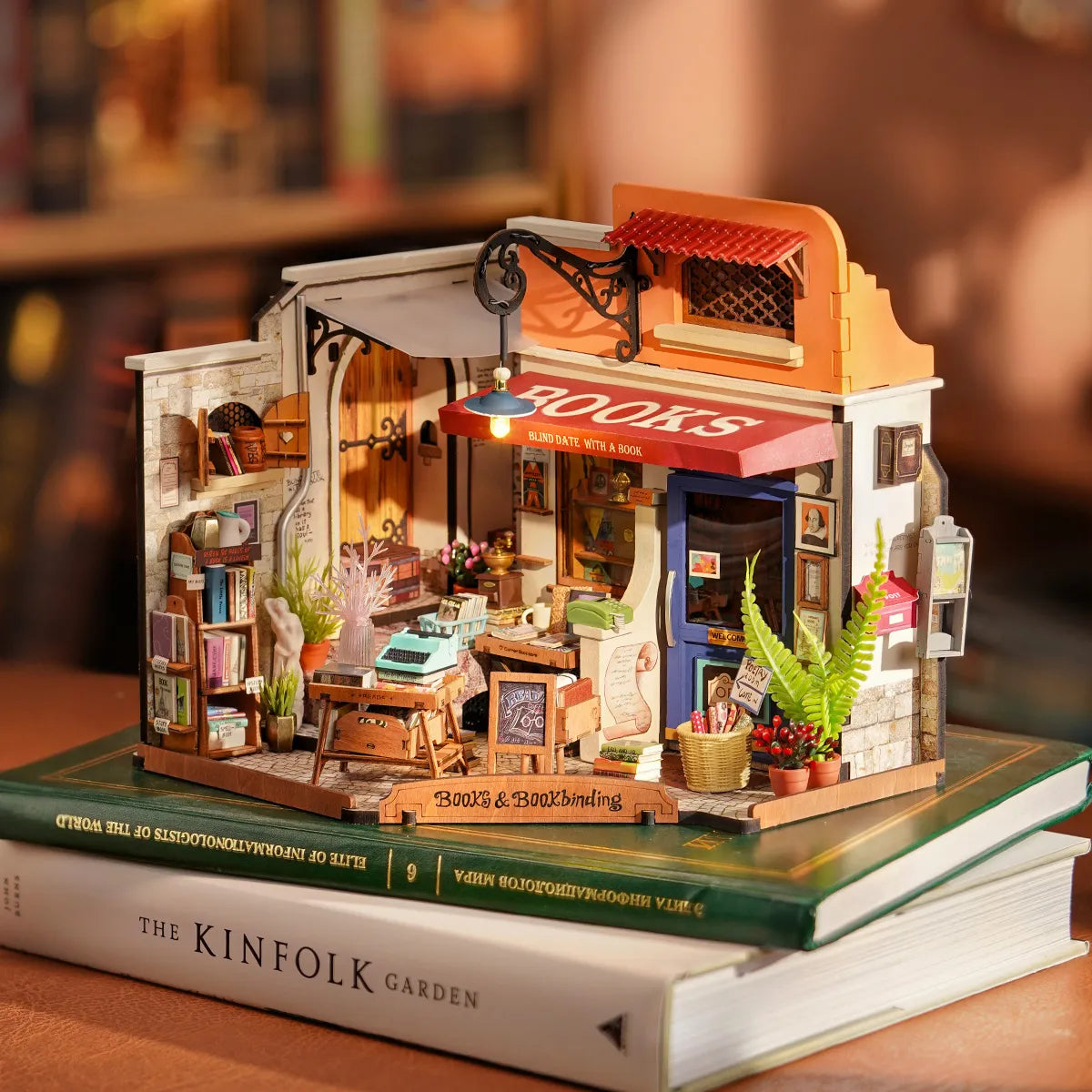 Corner Bookstore - DIY Miniature House Kit