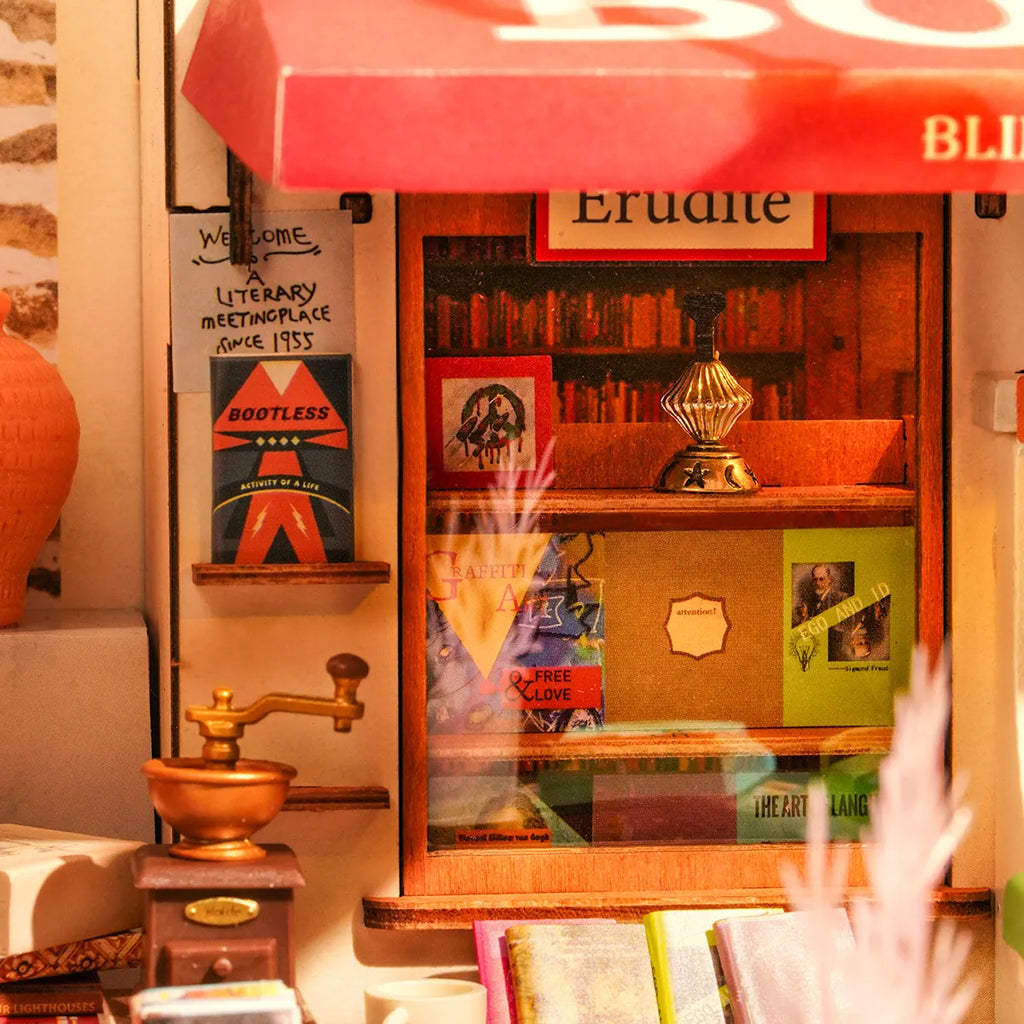Corner Bookstore - DIY Miniature House Kit